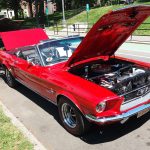 Red Ford Mustang Convertible