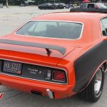Red 1971 Plymouth Cuda 383 Rear