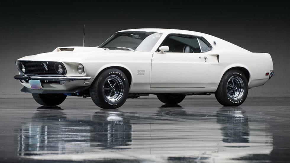 1969 Ford Mustang Boss 429 Fastback White Side