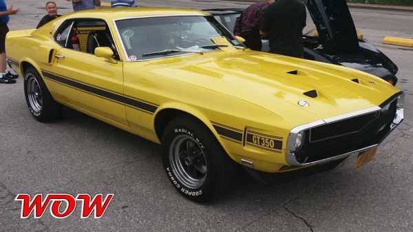Yellow 1969 Shelby GT350 Front Right Side