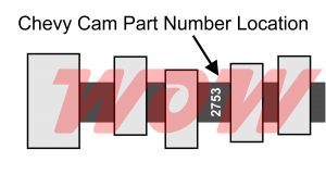 Chevy Cam Part Number Location